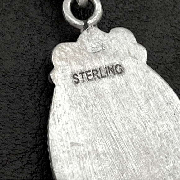 NEW Artisan made sterling silver Royston turquoise pendant - Picture 7 of 9